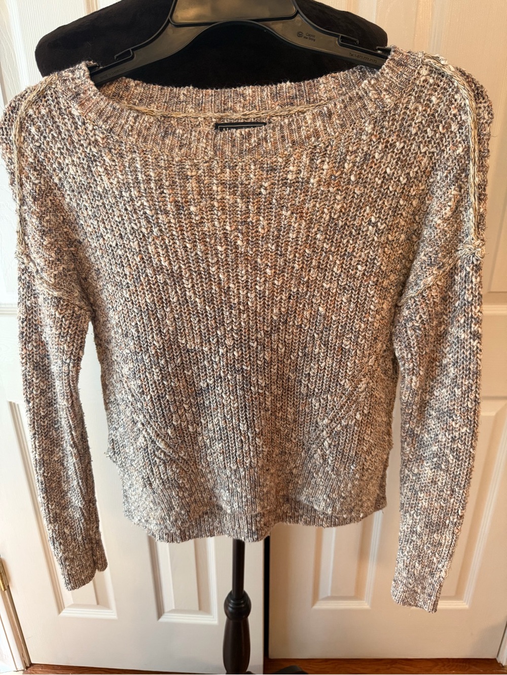 Abercrombie & Fitch Marled Crewneck Sweater - Heathered Beige